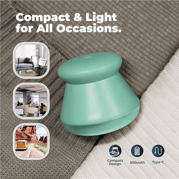 Fabric Shaver, Rechargeable Lint Remover, Use On Cotton, Polyester & Silk,Type C - Picture 5 of 6